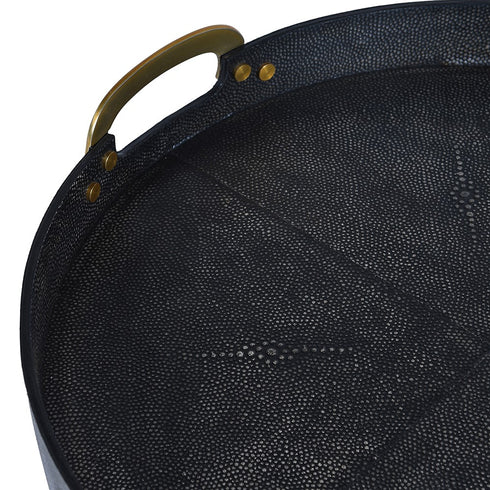 Hickory Black Textured Tray